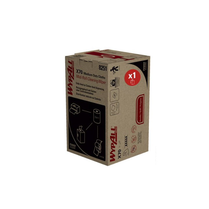 Midi roll - Chiffons Wypall 2 en 1 bleu - X70