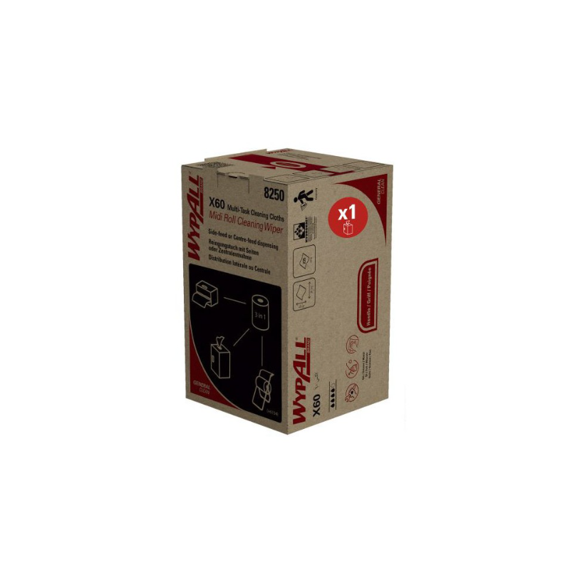Midi roll - Chiffons Wypall 2 en 1 bleu - X60