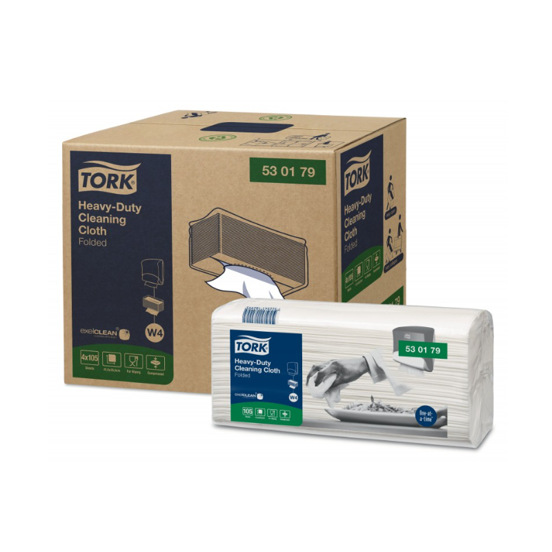 Tork chiffon de nettoyage plié blanc W4 - Mural