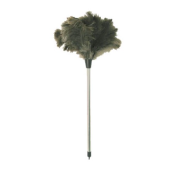 Plumeau plumes d'autruche - Avec manche bois - 40cm