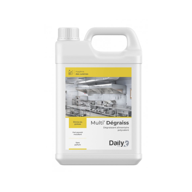 Multi' Dégraiss - Dégraissant alimentaire polyvalent - Bidon 5KG