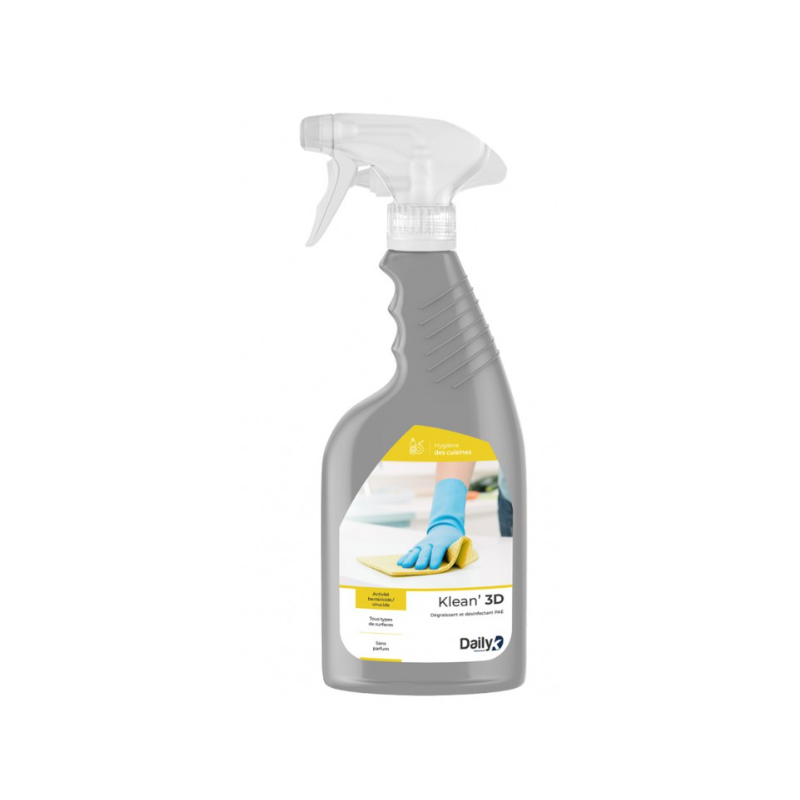 Klean' 3D - Détergent Dégraissant Désinfectant PAE - Spray 750ml