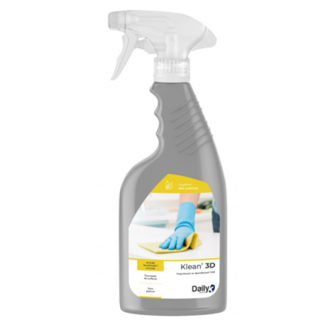 Klean' 3D - Détergent Dégraissant Désinfectant PAE - Spray 750ml