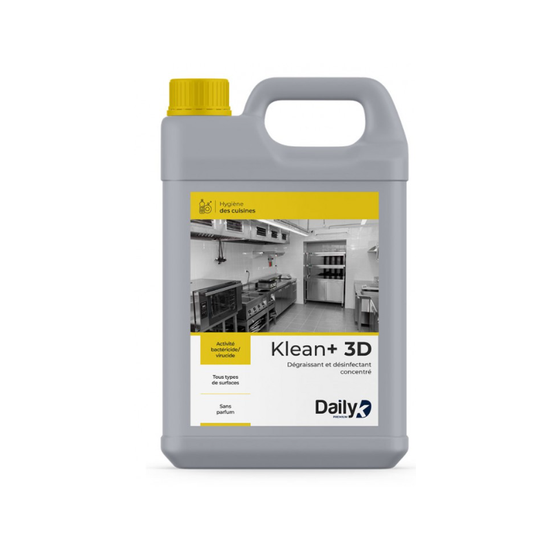Klean+ 3D - Détergent Dégraissant Désinfectant - Bidon 5L