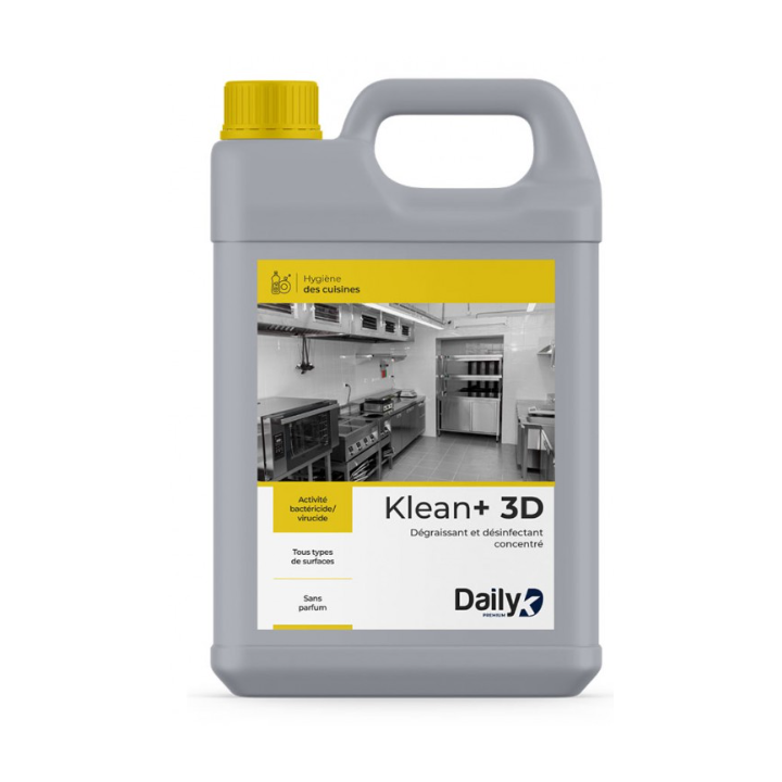 Klean+ 3D - Détergent Dégraissant Désinfectant - Bidon 5L