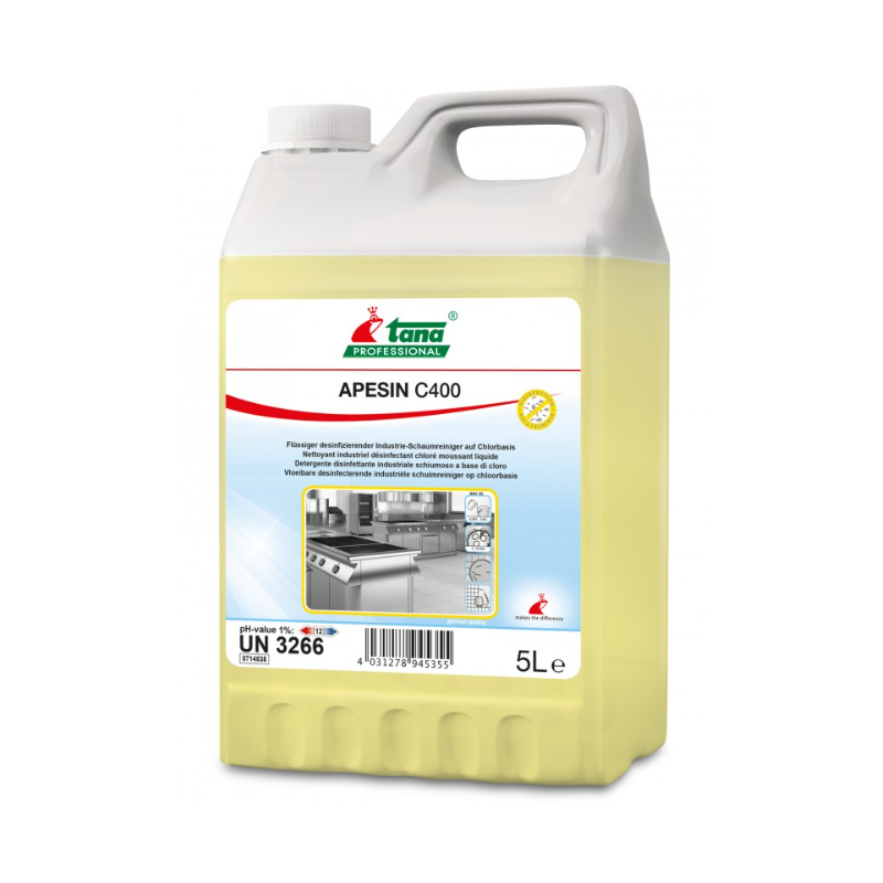 Apesin C400 - Nettoyant désinfectant chloré - Bidon 5L