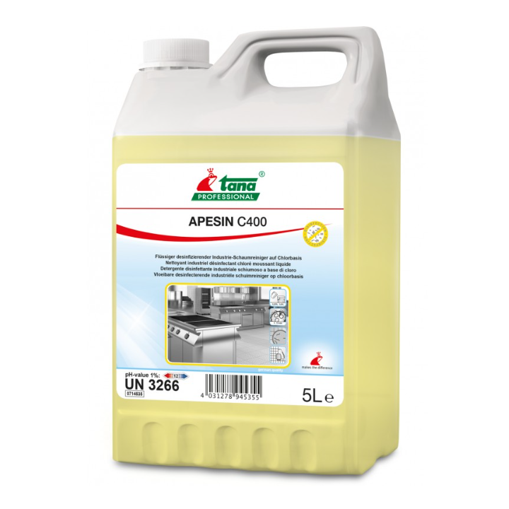 Apesin C400 - Nettoyant désinfectant chloré - Bidon 5L