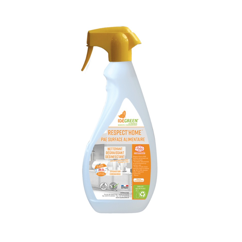 Respect'Home Alim+ - Dégraissant désinfectant multi - surfaces - Spray 750ml