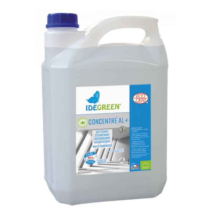 Respect'Home Alim+ - Dégraissant désinfectant multi - surfaces - Bidon 5L concentré