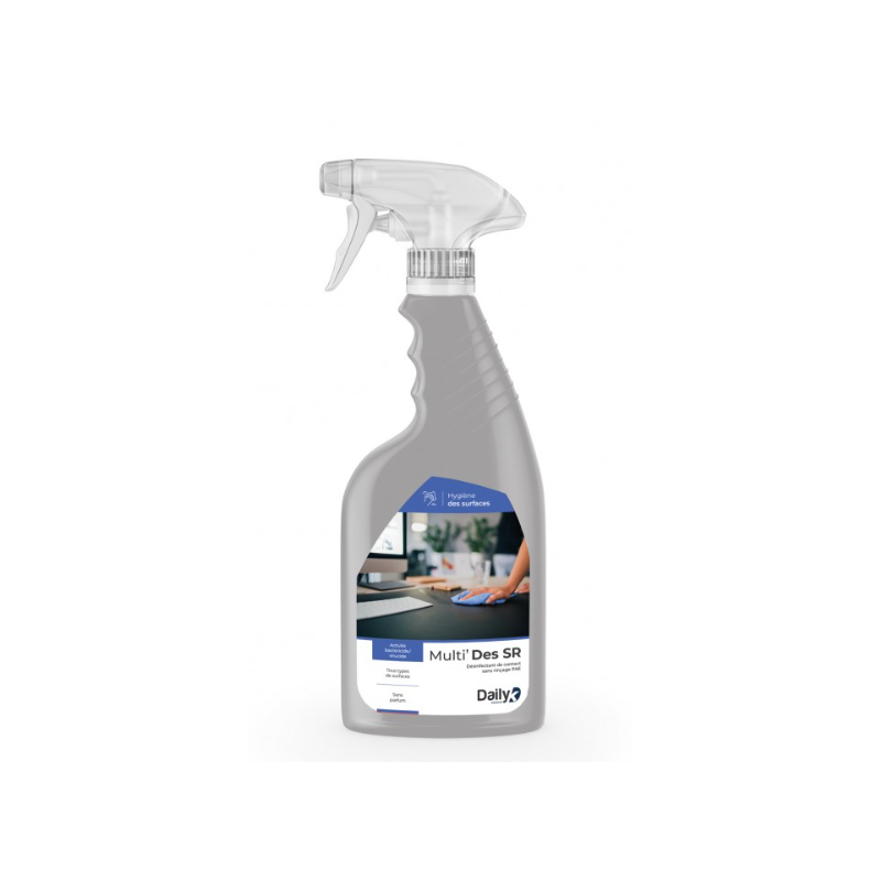 Multi'Des SR - Désinfectant de surfaces sans rinçage PAE - Spray 750ml