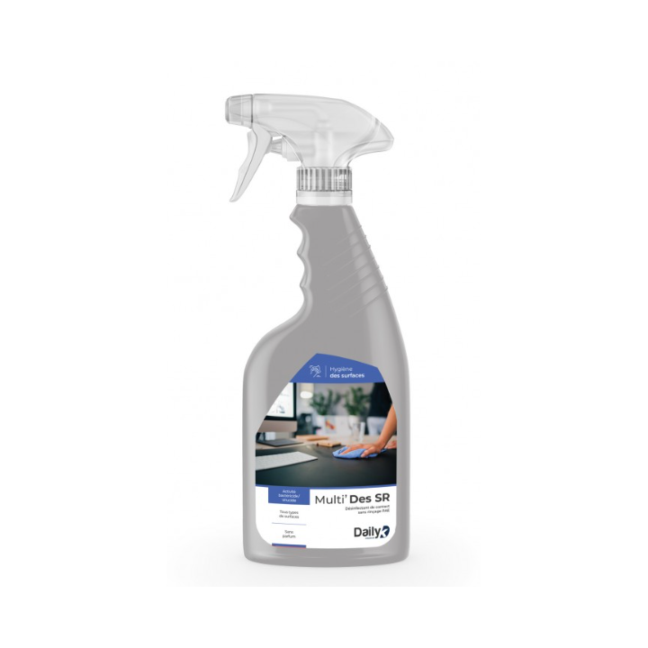 Multi'Des SR - Désinfectant de surfaces sans rinçage PAE - Spray 750ml