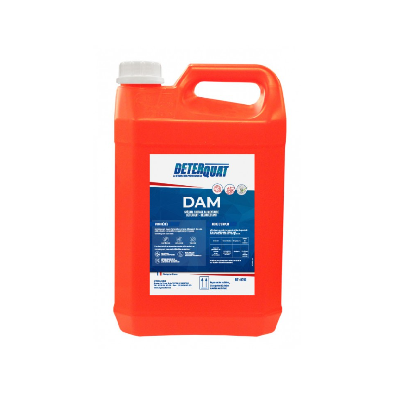 Déterquat DAM - Détergent désinfectant alimentaire - Bidon 5L