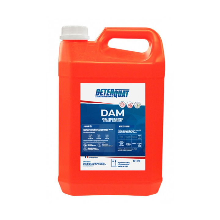 Déterquat DAM - Détergent désinfectant alimentaire - Bidon 5L