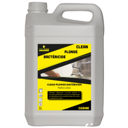 Plonge bactéricide  - Liquide vaisselle désinfectant - Bidon 5L