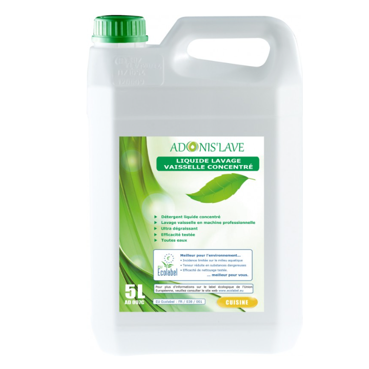 Adonis' Lave - Liquide de lavage toutes eaux - Bidon 5L