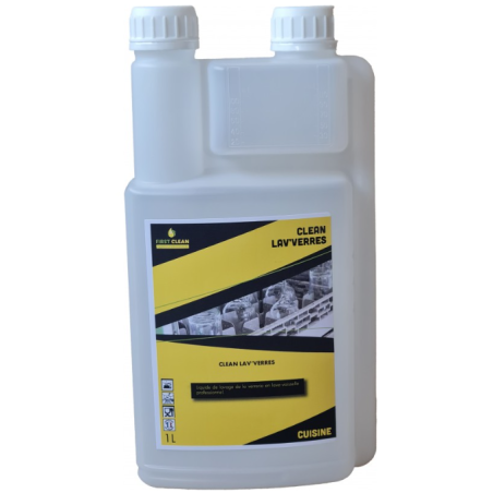 Clean Lav' verres - Chloré - Bidon doseur 1L