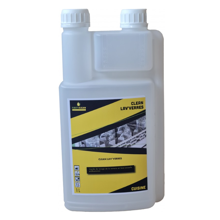 Clean Lav' verres - Chloré - Bidon doseur 1L