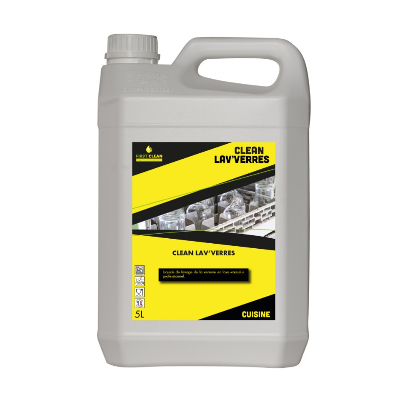 Clean Lav' verres - Chloré - Bidon 5L
