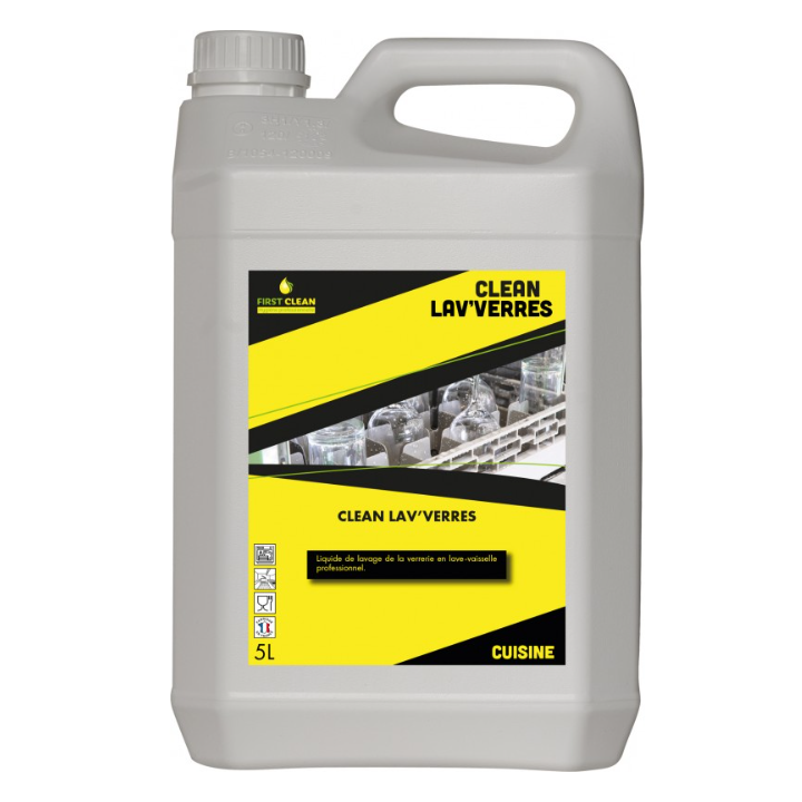 Clean Lav' verres - Chloré - Bidon 5L