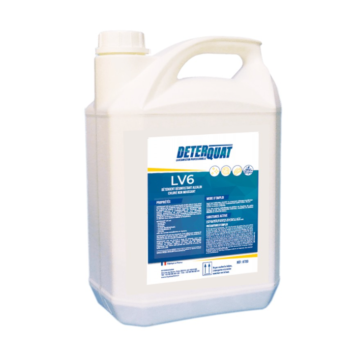 Déterquat LV6 - Détergent désinfectant chloré - Bidon 5L