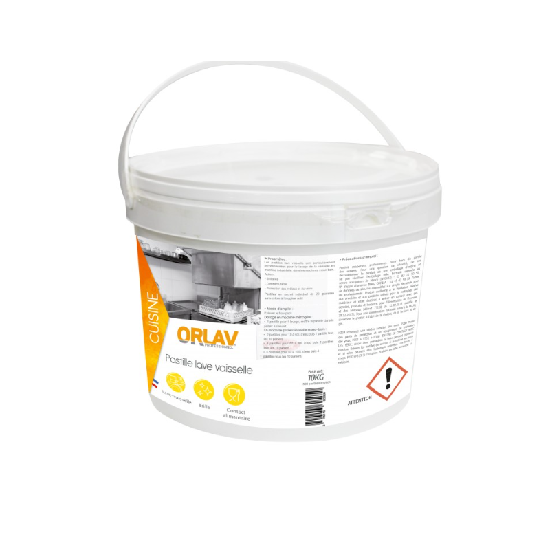 Pastilles lave vaisselle professionnelles - Sans chlore - 5KG