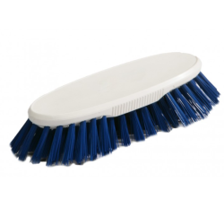 Brosse à main bleue - Polyester mi-dur - Monture PP 19cm - Gamme alimentaire