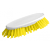 Brosse à main jaune - Polyester mi-dur - Monture PP 19cm - Gamme alimentaire