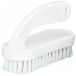 Brosse à ongles blanche avec poignée - Monture 13cm