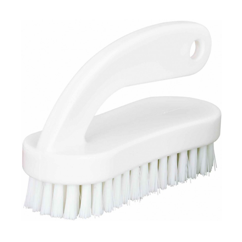 Brosse à ongles blanche avec poignée - Monture 13cm