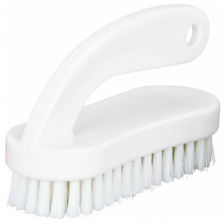 Brosse à ongles blanche avec poignée - Monture 13cm