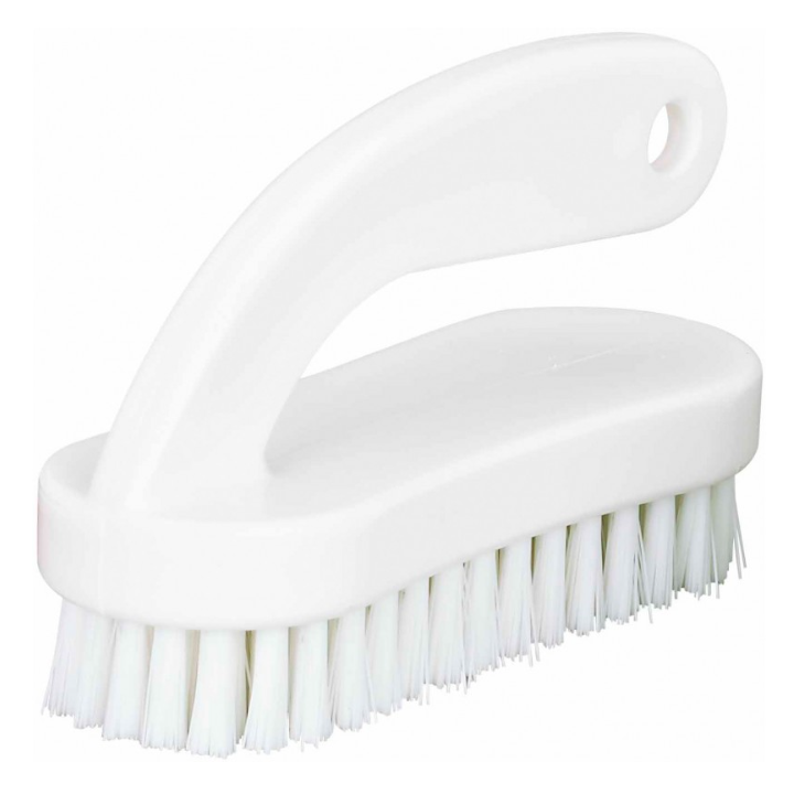 Brosse à ongles blanche avec poignée - Monture 13cm