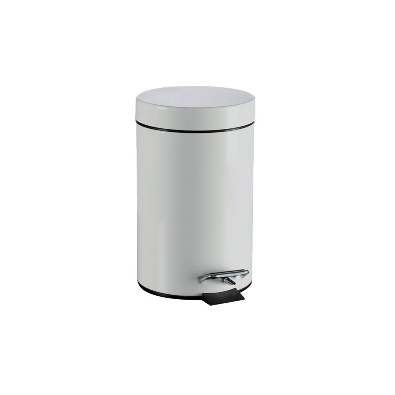 Poubelles métal à pédale (laquéé blanche ) 12L