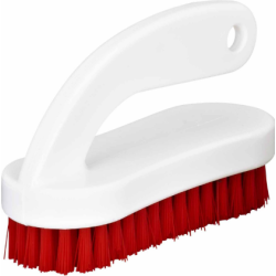 Brosse à ongles rouge avec poignée - Monture 13cm