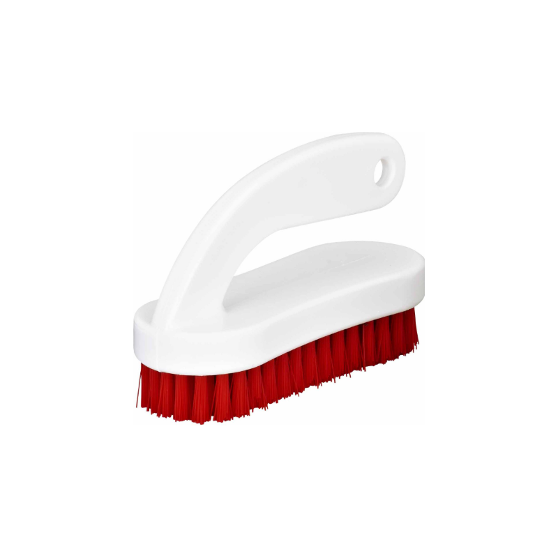 Brosse à ongles rouge avec poignée - Monture 13cm