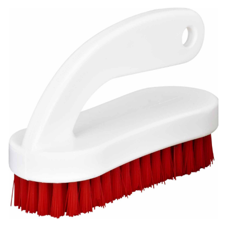 Brosse à ongles rouge avec poignée - Monture 13cm