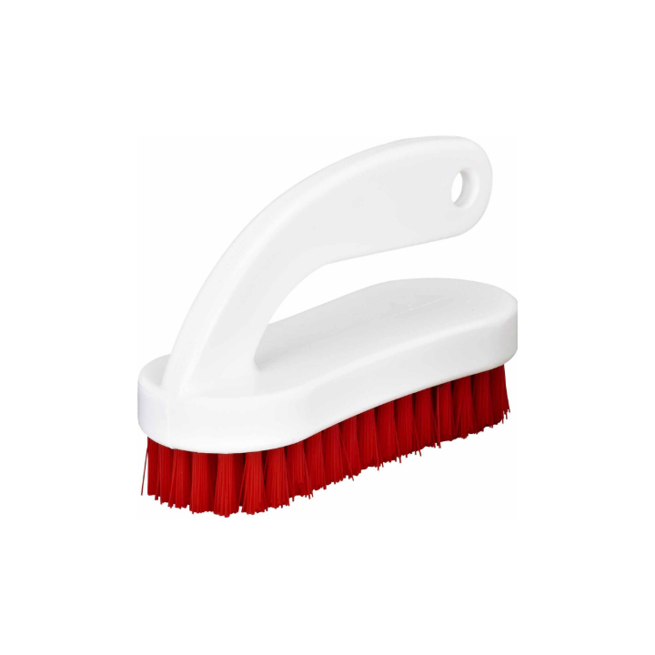 Brosse à ongles rouge avec poignée - Monture 13cm