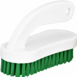 Brosse à ongles verte avec poignée - Monture 13cm