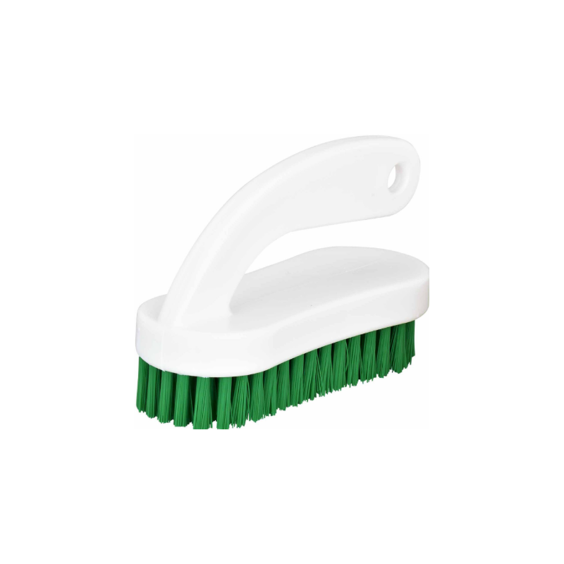 Brosse à ongles verte avec poignée - Monture 13cm