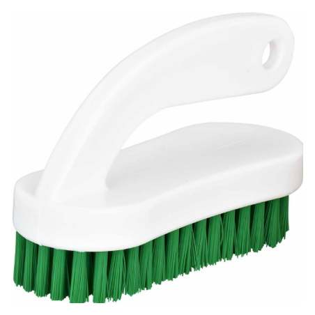 Brosse à ongles verte avec poignée - Monture 13cm