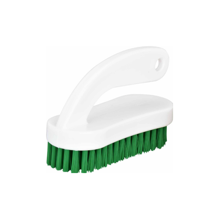 Brosse à ongles verte avec poignée - Monture 13cm