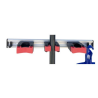Support mural - Fixation anneaux - 50cm