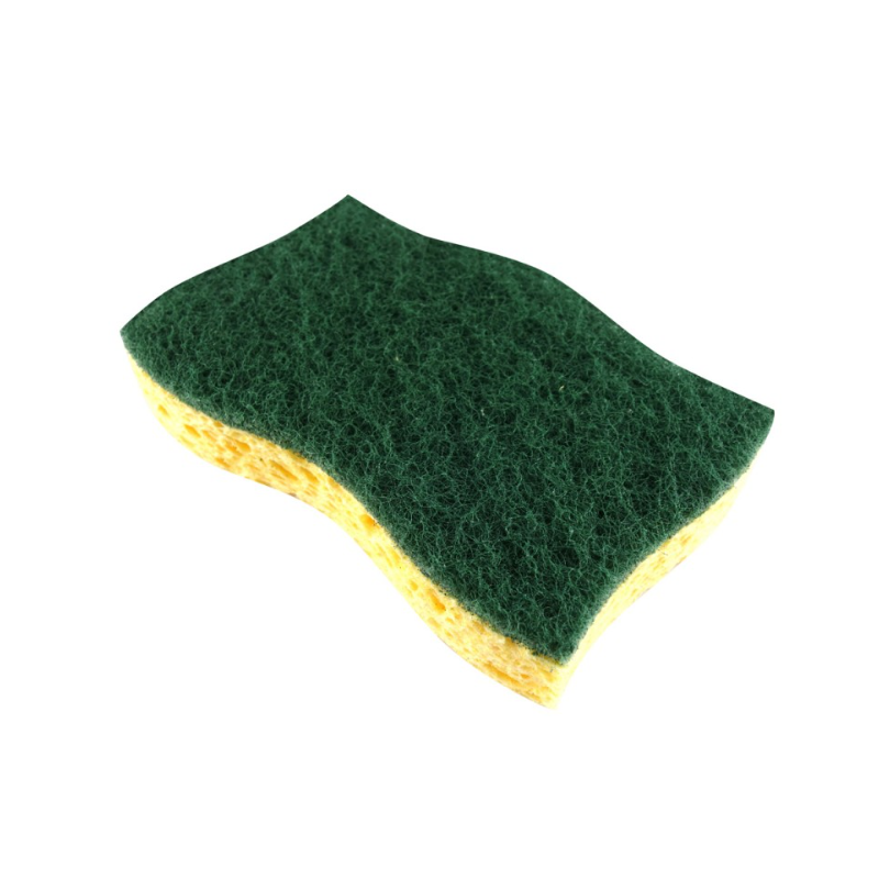 Eponge grattante végétale - Tampon vert - Sachet de 10