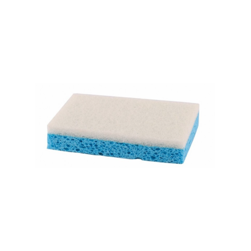 Tampon blanc - Sur éponge - Bleu - Sachet de 10