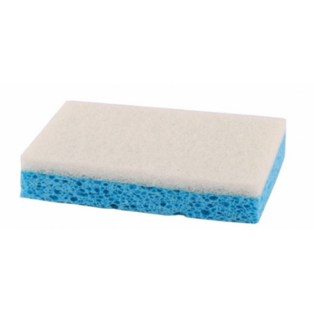Tampon blanc - Sur éponge - Bleu - Sachet de 10