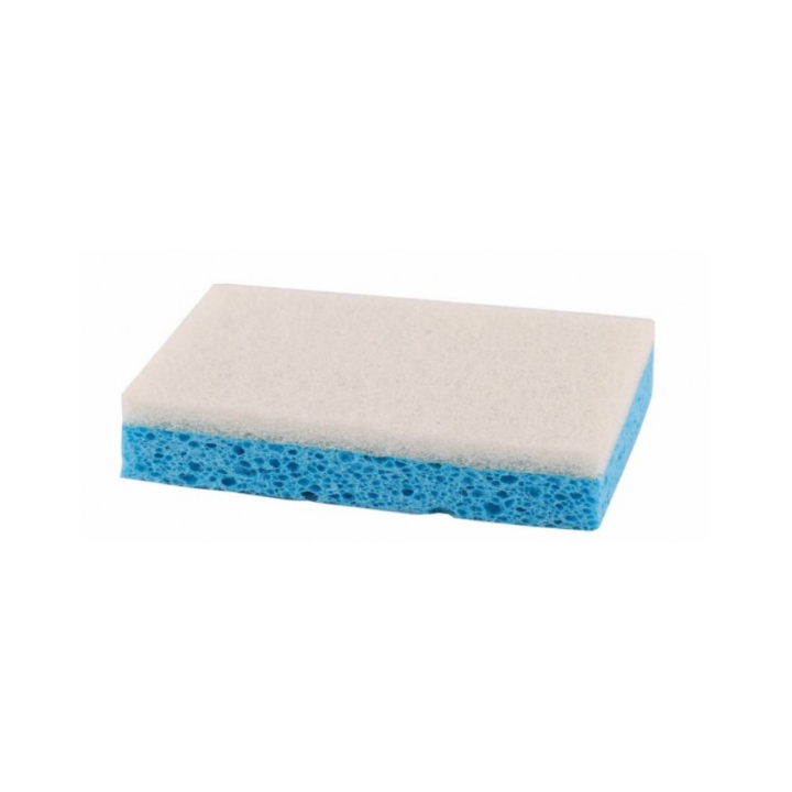 Tampon blanc - Sur éponge - Bleu - Sachet de 10