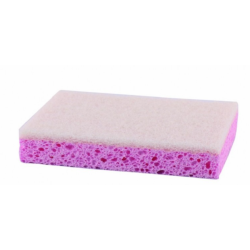 Tampon blanc - Sur éponge - Rose - Sachet de 10