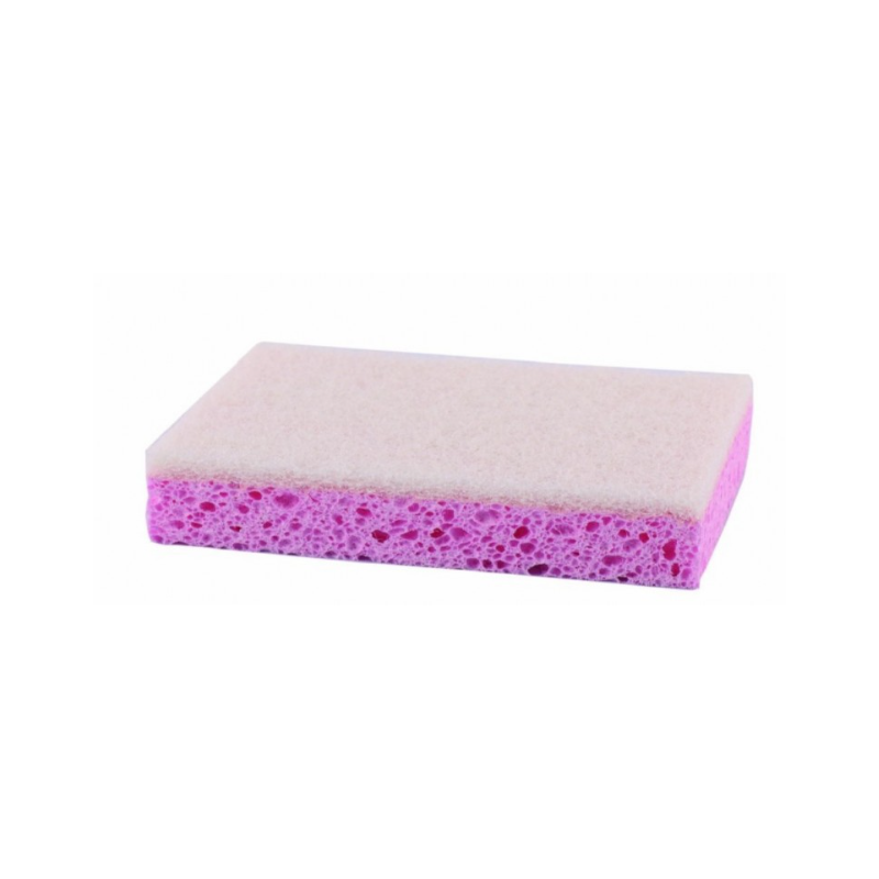 Tampon blanc - Sur éponge - Rose - Sachet de 10