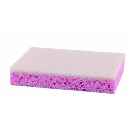 Tampon blanc - Sur éponge - Rose - Sachet de 10