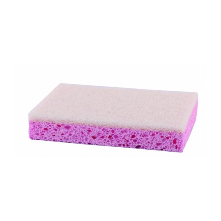 Tampon blanc - Sur éponge - Rose - Sachet de 10