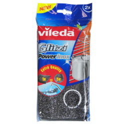 Glitzi power inox - Eponge double face en acier inoxydable - Sachet de 2